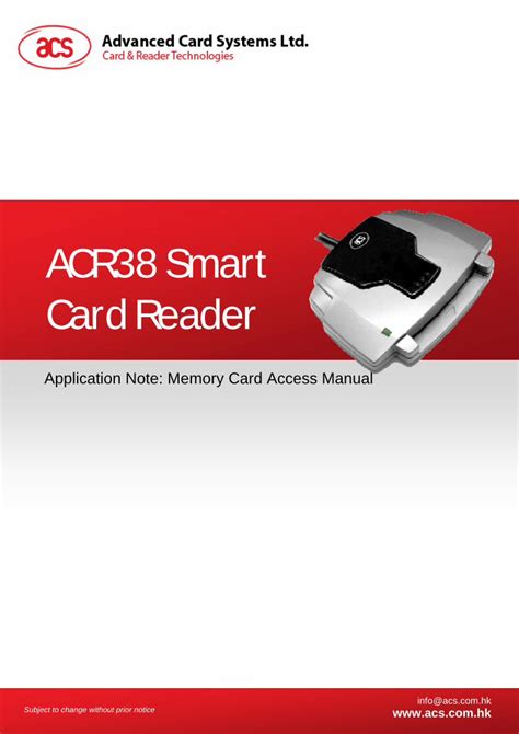 pc linked smart card reader acr38 para que sirve|ACS ACR 38 REFERENCE MANUAL Pdf Download.